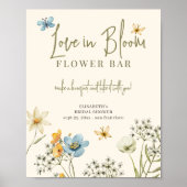 ワイルドフラワーブライダルシャワーラブ開花フラワーバー ポスター (正面)