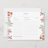 ワイルドフラワーブライダルシャワーレシピエンクロージャカード 招待状 (正面)
