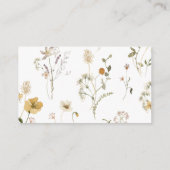 ワイルドフラワーブライダルシャワーレシピカードの要求 エンクロージャーカード (裏面)