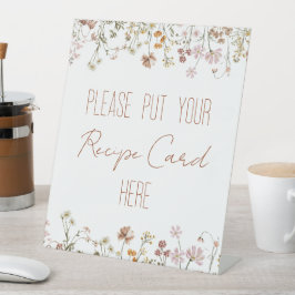 ワイルドフラワーブライダルシャワーレシピカードはこちら 台座サイン