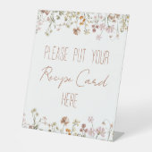 ワイルドフラワーブライダルシャワーレシピカードはこちら 台座サイン (正面)