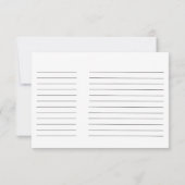 ワイルドフラワーブライダルシャワーレシピカードテンプレート サンキューカード (裏面)