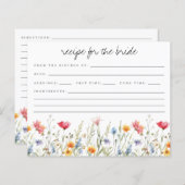 ワイルドフラワーブライダルシャワーレシピカード (正面/裏面)