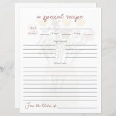 ワイルドフラワーブライダルシャワーレシピカード (正面/裏面)