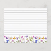 ワイルドフラワーブライダルシャワーレシピカード (裏面)