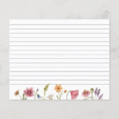 ワイルドフラワーブライダルシャワーレシピカード (裏面)