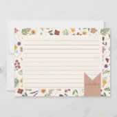 ワイルドフラワーブライダルシャワーレシピカード サンキューカード (裏面)