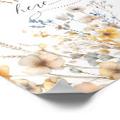 ワイルドフラワーブライダルシャワーレシピカード ポスター (角)