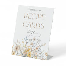 ワイルドフラワーブライダルシャワーレシピカード