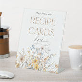 ワイルドフラワーブライダルシャワーレシピカード 台座サイン (インサイチュ)