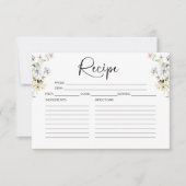ワイルドフラワーブライダルシャワーレシピカード 招待状 (正面)