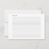 ワイルドフラワーブライダルシャワーレシピカード 招待状 (裏面)