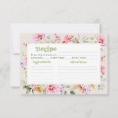 ワイルドフラワーブライダルシャワーレシピカード 招待状 (正面)