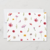 ワイルドフラワーブライダルシャワーレシピカード 招待状 (裏面)