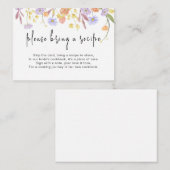 ワイルドフラワーブライダルシャワーレシピ要求エンクロージャ ノートカード (正面/裏面)