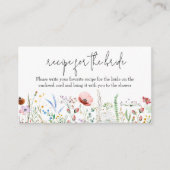 ワイルドフラワーブライダルシャワーレシピ要求 エンクロージャーカード (正面)
