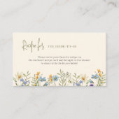 ワイルドフラワーブライダルシャワーレシピ要求 エンクロージャーカード (正面)