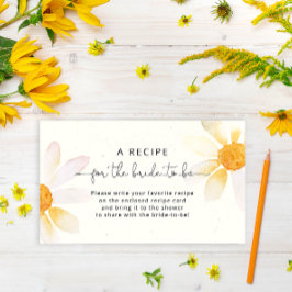 ワイルドフラワーブライダルシャワーレシピ要求 エンクロージャーカード