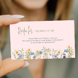 ワイルドフラワーブライダルシャワーレシピ要求 エンクロージャーカード