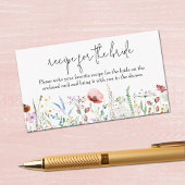 ワイルドフラワーブライダルシャワーレシピ要求 エンクロージャーカード