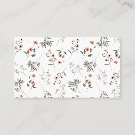 ワイルドフラワーブライダルシャワーレシピ要求 エンクロージャーカード (裏面)