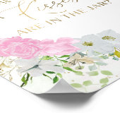 ワイルドフラワーブライダルシャワー何人のキスサイン ポスター (角)