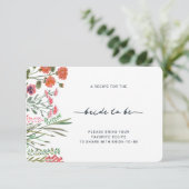 ワイルドフラワーブライダルシャワー共有Aレシピ エンクロージャーカード (スタンド正面)