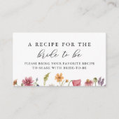 ワイルドフラワーブライダルシャワー共有Aレシピ エンクロージャーカード (正面)