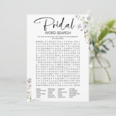 ワイルドフラワーブライダルシャワー単語検索ゲーム 招待状 (スタンド正面)