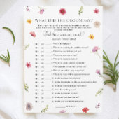 ワイルドフラワーブライダルシャワー彼が何と言ったかゲームカード 招待状