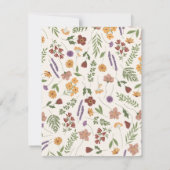 ワイルドフラワーブライダルシャワー招待インサート 招待状 (裏面)