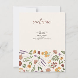 ワイルドフラワーブライダルシャワー招待インサート 招待状