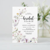 ワイルドフラワーブライダルシャワー招待カード 招待状 (スタンド正面)