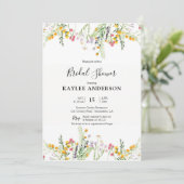 ワイルドフラワーブライダルシャワー招待カード 招待状 (スタンド正面)