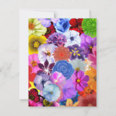 ワイルドフラワーブライダルシャワー招待テンプレート、編集 招待状 (裏面)