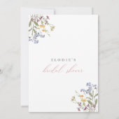 ワイルドフラワーブライダルシャワー招待ボホお洒落 招待状 (裏面)