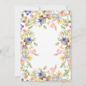 ワイルドフラワーブライダルシャワー招待状 招待状 (裏面)