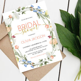 ワイルドフラワーブライダルシャワー招待 シーズンカード