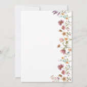 ワイルドフラワーブライダルシャワー招待 セーブザデート (裏面)