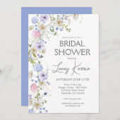 ワイルドフラワーブライダルシャワー招待、ボホフローラ 招待状 (正面/裏面)