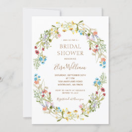 ワイルドフラワーブライダルシャワー招待 招待状