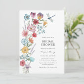 ワイルドフラワーブライダルシャワー招待 招待状 (スタンド正面)