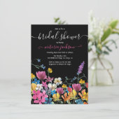 ワイルドフラワーブライダルシャワー招待 招待状 (スタンド正面)