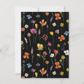 ワイルドフラワーブライダルシャワー招待 招待状 (裏面)