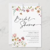 ワイルドフラワーブライダルシャワー招待 招待状 (正面)