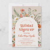 ワイルドフラワーブライダルシャワー招待 招待状 (正面)