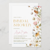 ワイルドフラワーブライダルシャワー招待 招待状 (正面/裏面)