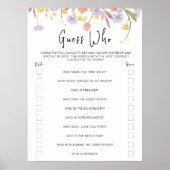 ワイルドフラワーブライダルシャワー推測ゲーム ポスター (正面)