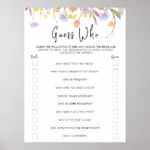 ワイルドフラワーブライダルシャワー推測ゲーム