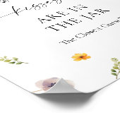 ワイルドフラワーブライダルシャワー数を推測するキス ポスター (角)